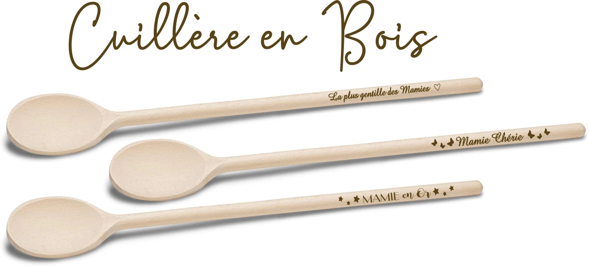 Cuillères en Bois pour Mamie